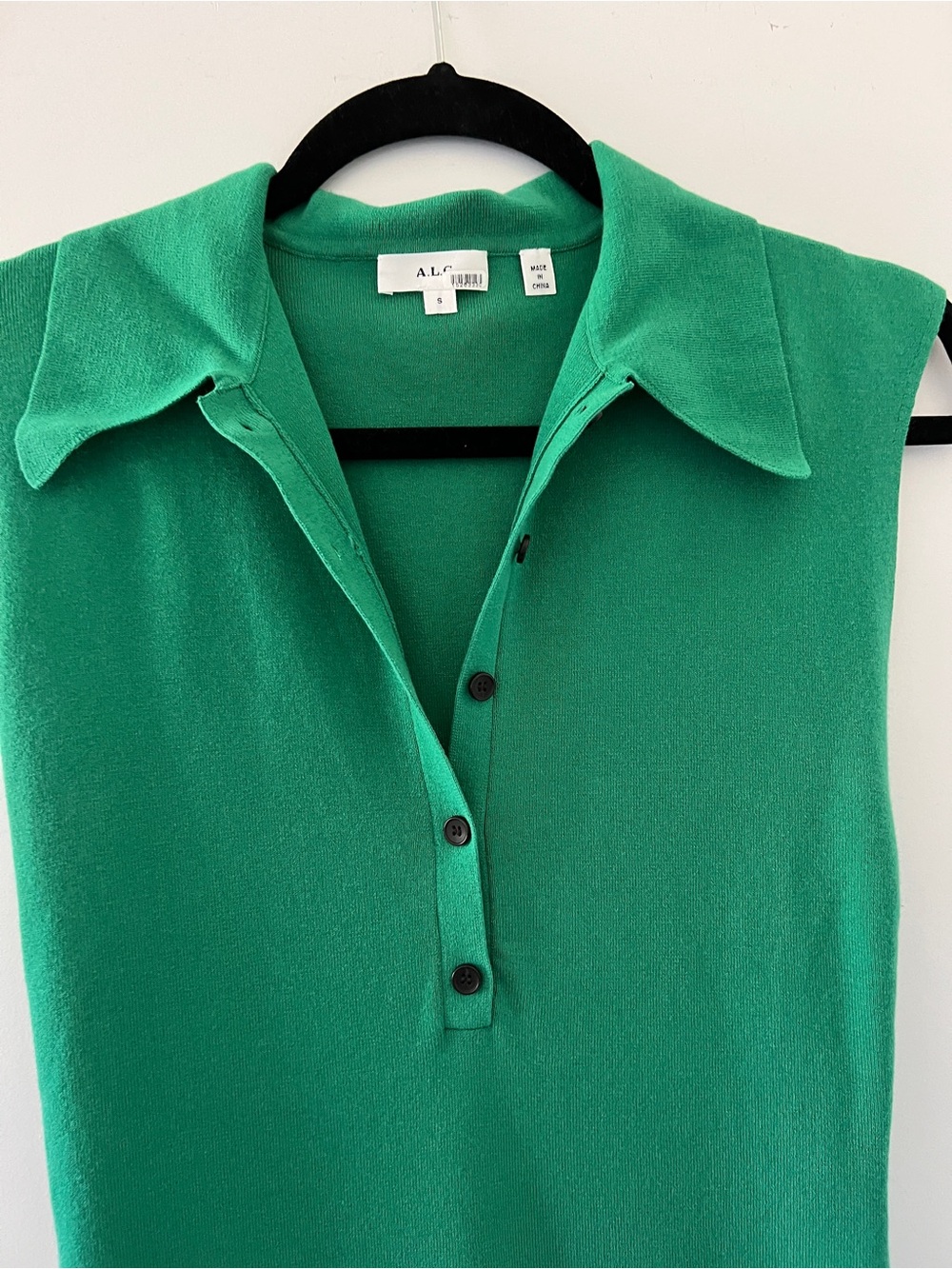 ALC green polo knit dress size small - Picture 2 of 4